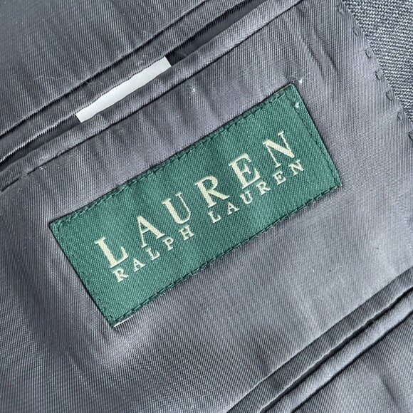 Lauren Ralph Lauren Mens Wool Blazer Jacket 50L Gray 3869 - Picture 4 of 9